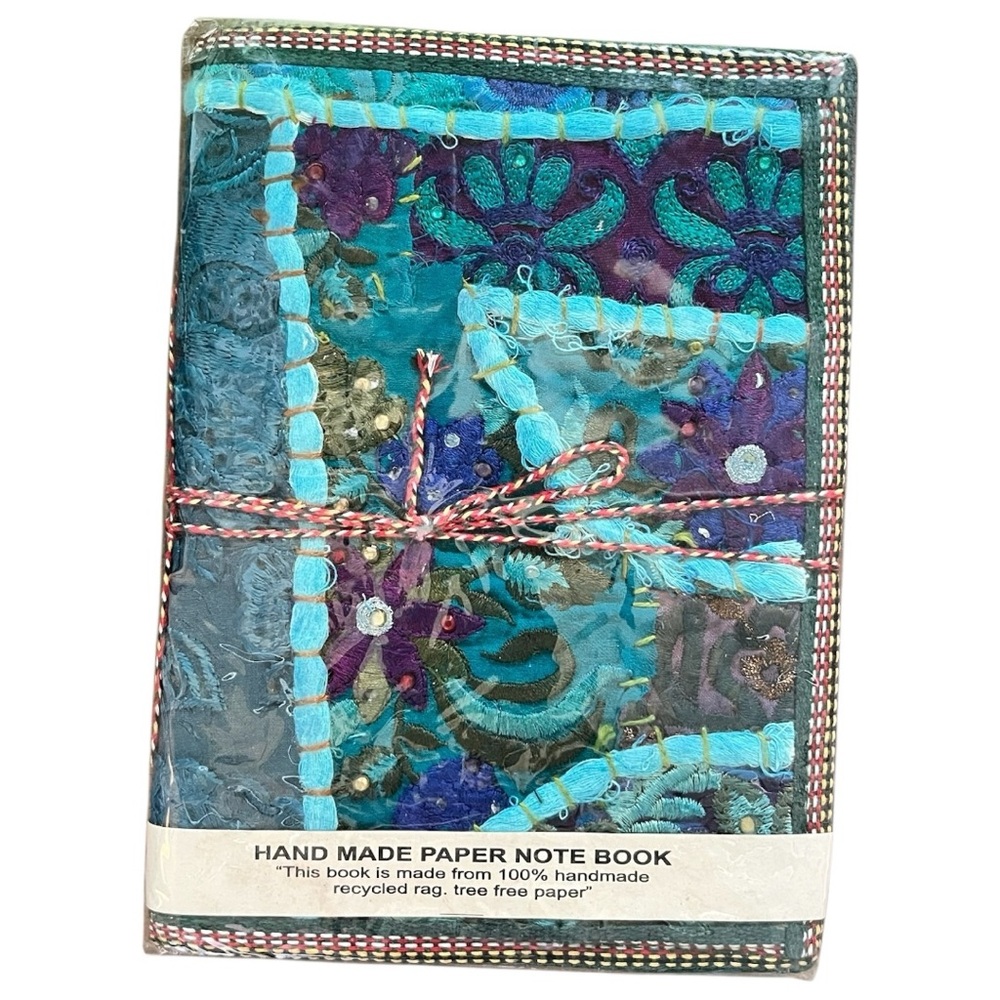 Handcrafted Sari Silk Journal · Tree-Free Paper · Zero Waste · Living Ritual